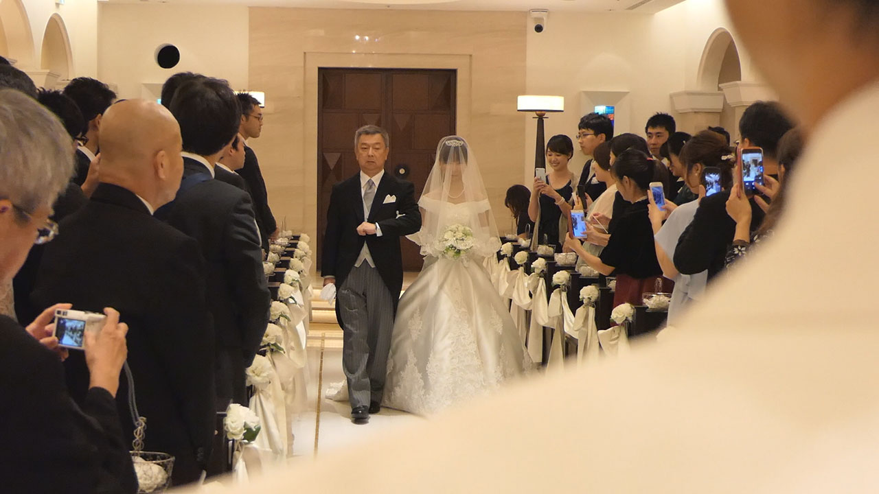 ホテルニューオータニ東京でビデオ撮影と撮って出しエンドロール2018年9月8日撮影レポート 結婚式の撮影は全部まとめてメビウスにおまかせ下さい